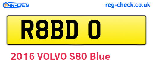 R8BDO are the vehicle registration plates.