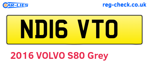 ND16VTO are the vehicle registration plates.