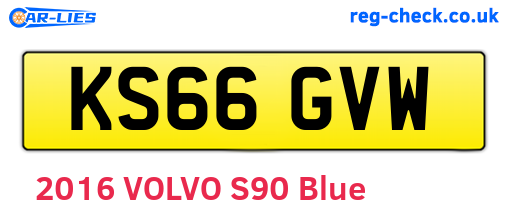 KS66GVW are the vehicle registration plates.