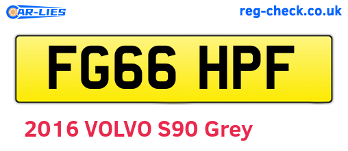 FG66HPF are the vehicle registration plates.