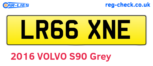 LR66XNE are the vehicle registration plates.