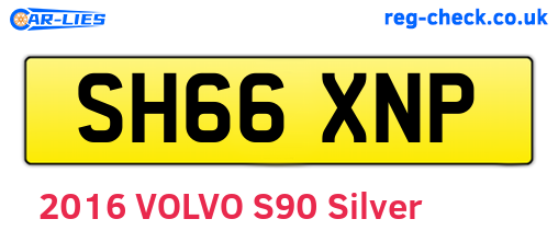 SH66XNP are the vehicle registration plates.