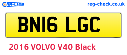 BN16LGC are the vehicle registration plates.