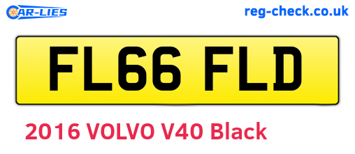 FL66FLD are the vehicle registration plates.