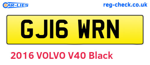 GJ16WRN are the vehicle registration plates.