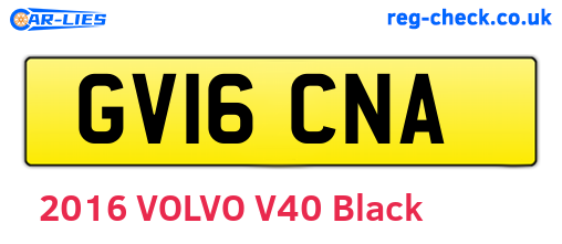 GV16CNA are the vehicle registration plates.