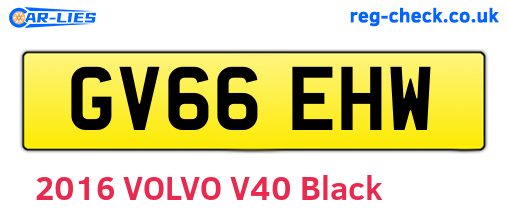 GV66EHW are the vehicle registration plates.