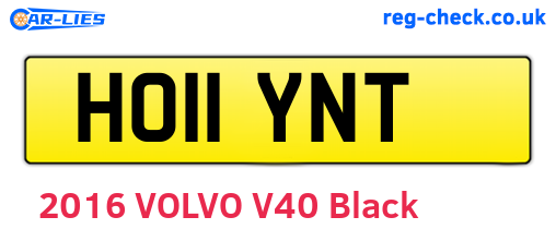HO11YNT are the vehicle registration plates.