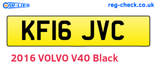KF16JVC are the vehicle registration plates.