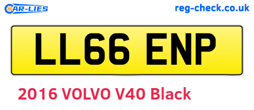 LL66ENP are the vehicle registration plates.