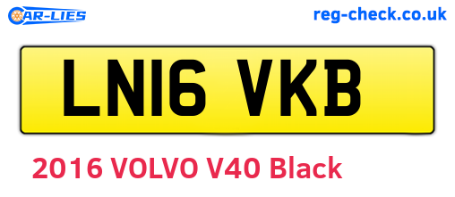 LN16VKB are the vehicle registration plates.
