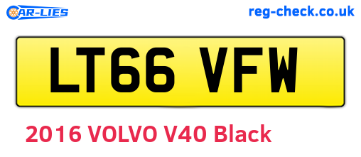 LT66VFW are the vehicle registration plates.