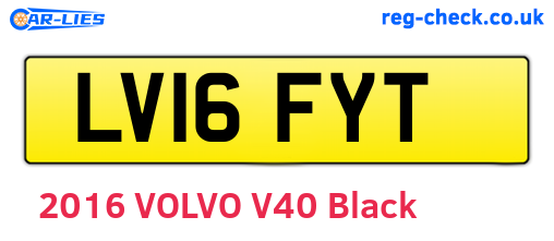 LV16FYT are the vehicle registration plates.