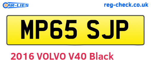 MP65SJP are the vehicle registration plates.