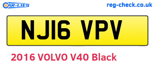 NJ16VPV are the vehicle registration plates.
