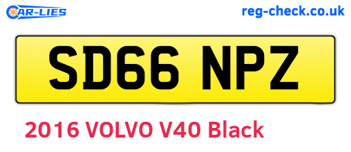 SD66NPZ are the vehicle registration plates.