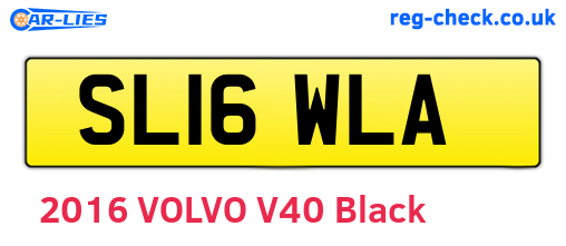 SL16WLA are the vehicle registration plates.