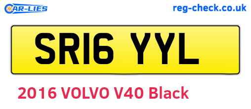 SR16YYL are the vehicle registration plates.