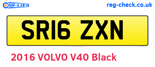 SR16ZXN are the vehicle registration plates.