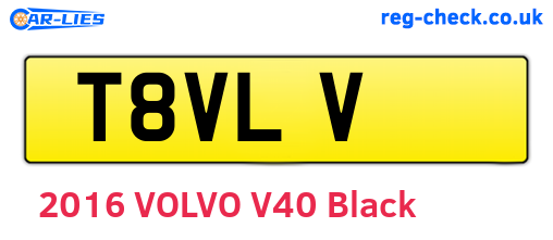 T8VLV are the vehicle registration plates.