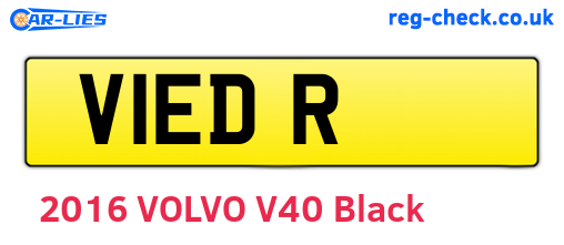 V1EDR are the vehicle registration plates.
