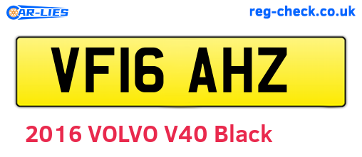 VF16AHZ are the vehicle registration plates.