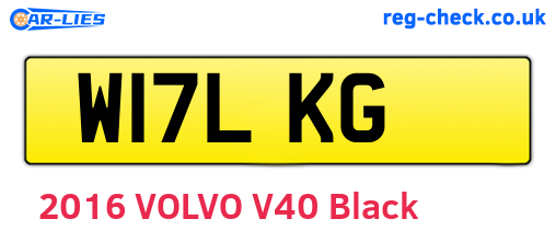 W17LKG are the vehicle registration plates.