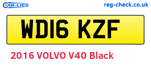 WD16KZF are the vehicle registration plates.