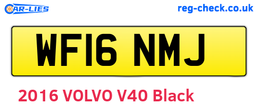 WF16NMJ are the vehicle registration plates.
