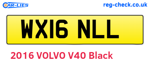 WX16NLL are the vehicle registration plates.