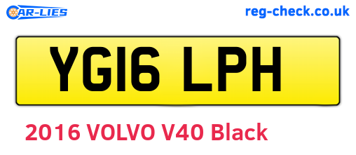 YG16LPH are the vehicle registration plates.