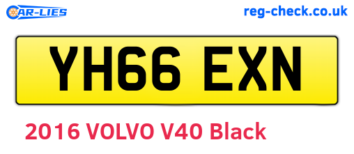 YH66EXN are the vehicle registration plates.
