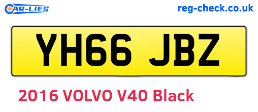 YH66JBZ are the vehicle registration plates.