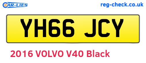 YH66JCY are the vehicle registration plates.