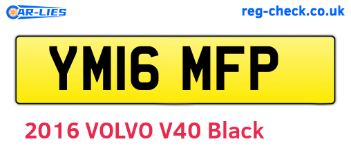 YM16MFP are the vehicle registration plates.