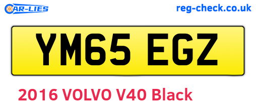 YM65EGZ are the vehicle registration plates.