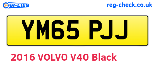 YM65PJJ are the vehicle registration plates.
