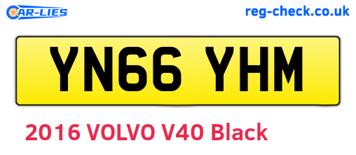 YN66YHM are the vehicle registration plates.