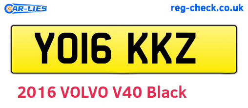 YO16KKZ are the vehicle registration plates.