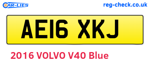 AE16XKJ are the vehicle registration plates.