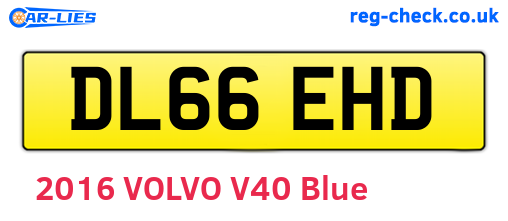 DL66EHD are the vehicle registration plates.