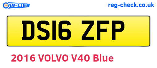 DS16ZFP are the vehicle registration plates.