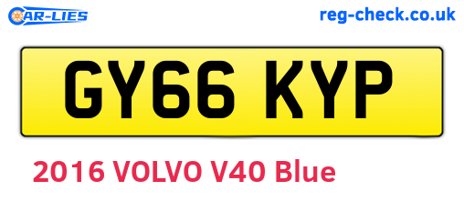 GY66KYP are the vehicle registration plates.