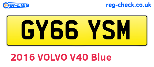 GY66YSM are the vehicle registration plates.