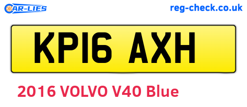 KP16AXH are the vehicle registration plates.