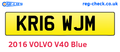 KR16WJM are the vehicle registration plates.