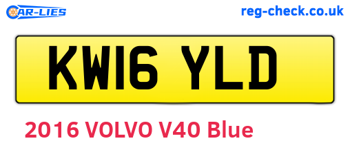KW16YLD are the vehicle registration plates.