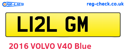 L12LGM are the vehicle registration plates.