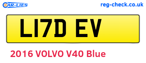 L17DEV are the vehicle registration plates.