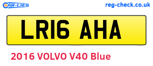 LR16AHA are the vehicle registration plates.